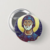 Saint Benedict van Nursia Ronde Button 5,7 Cm (Voorkant /achterkant)