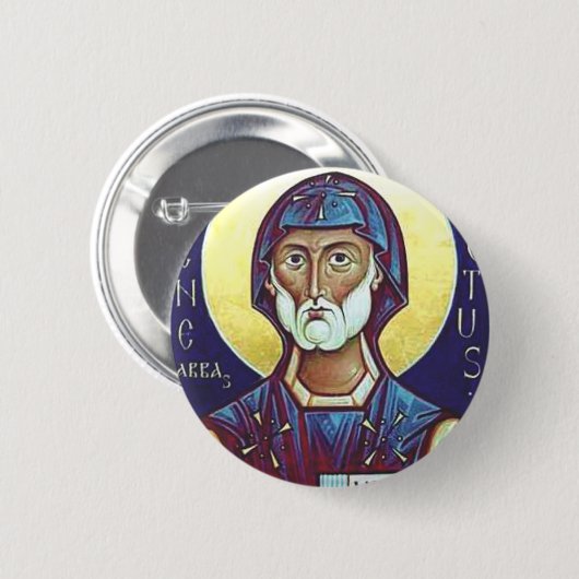 Saint Benedict van Nursia Ronde Button 5,7 Cm (Voorkant /achterkant)