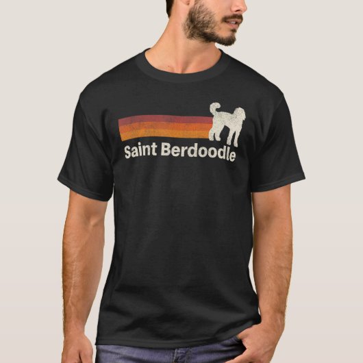  Saint Berdoodle Retro Moeder Dog T-shirt (Voorkant)