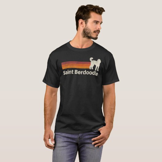  Saint Berdoodle Retro Moeder Dog T-shirt (Voorkant volledig)