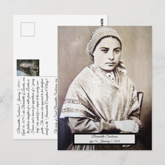 Saint Bernadette Briefkaart (Voorkant / Achterkant)