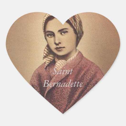 SAINT BERNADETTE HART STICKER (Voorkant)