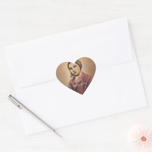 SAINT BERNADETTE HART STICKER (Envelop)