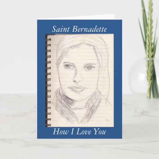 Saint Bernadette hoe ik van je hou Kaart (Voorkant)