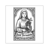 Saint Bernadette Katholieke Rubber Stamp Rubberstempel (Afrduk)