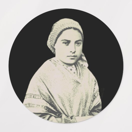 Saint Bernadette Soubirous as a child Labels (Design 2)