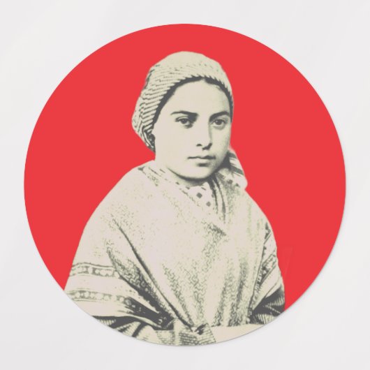 Saint Bernadette Soubirous as a child Labels (Design 1)