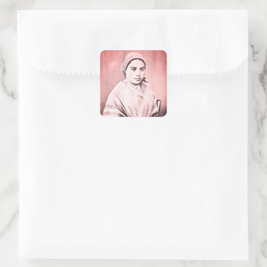 Saint Bernadette Soubirous as a child Vierkante Sticker (Tas)
