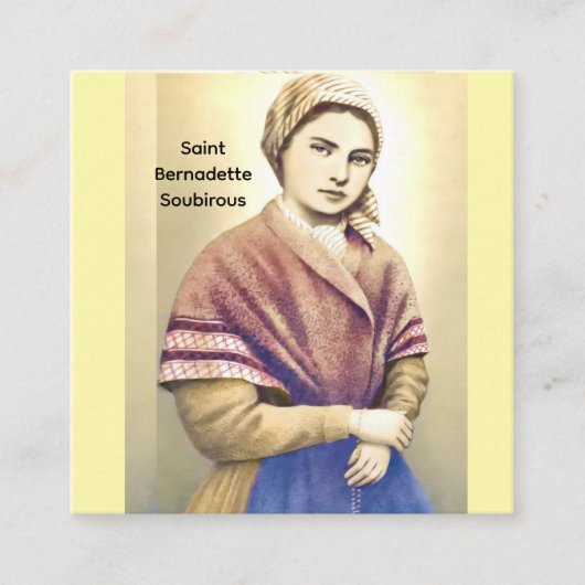 Saint Bernadette Soubirous Informatiekaartje (Voorkant)