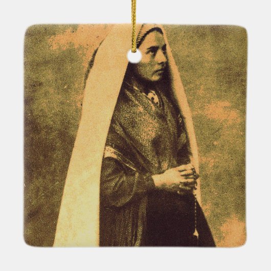 SAINT BERNADETTE SOUBIROUS KERAMISCH ORNAMENT (Achterkant)