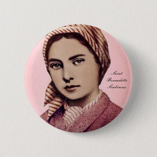 SAINT BERNADETTE SOUBIROUS RONDE BUTTON 5,7 CM (Voorkant)