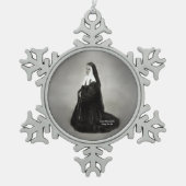 Saint Bernadette Tin Sneeuwvlok Ornament (Voorkant)