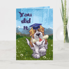 Saint Bernard afstudeerkaart Bedankkaart