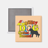 Saint Bernard Agility Gifts Magneet (Voorkant / Achterkant)