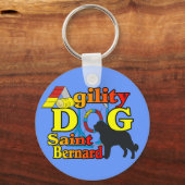 Saint Bernard Agility Gifts Sleutelhanger (Voorkant)