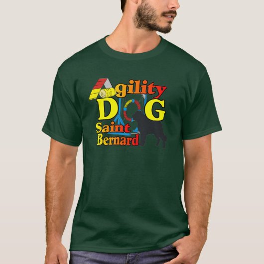 Saint Bernard Agility Gifts T-shirt (Voorkant)