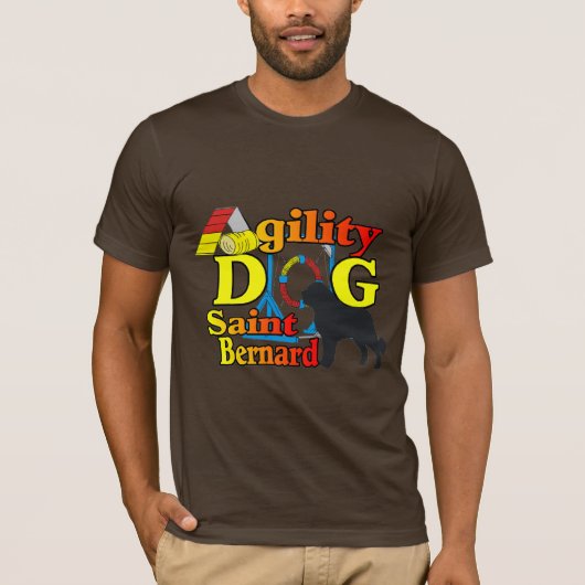 Saint Bernard Agility Gifts T-shirt (Voorkant)
