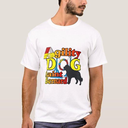 Saint Bernard Agility Gifts T-shirt (Voorkant)