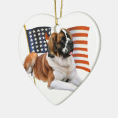 Saint Bernard All American Keramisch Ornament (Links)