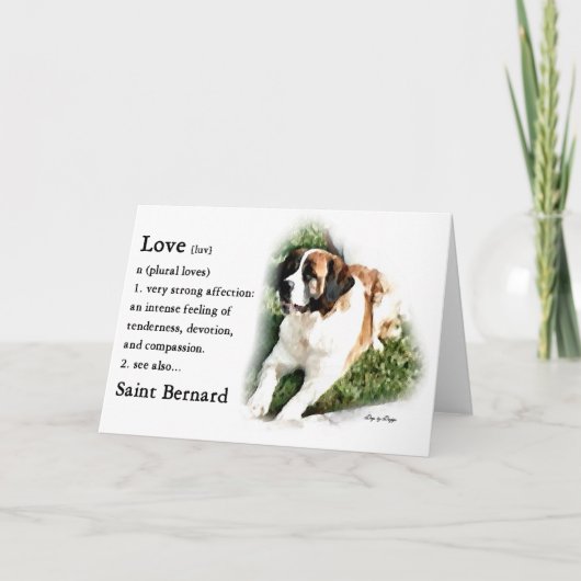 Saint Bernard Art Gifts Kaart (Voorkant)