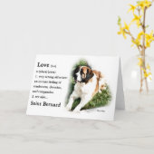 Saint Bernard Art Gifts Kaart (Gele Bloem)