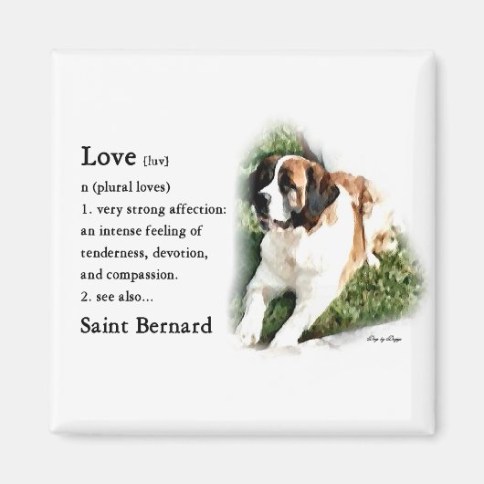 Saint Bernard Art Gifts Magneet (Voorkant)