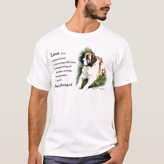 Saint Bernard Art Gifts T-shirt (Voorkant)