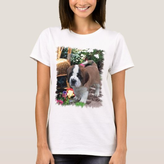 Saint Bernard Art Gifts T-shirt (Voorkant)