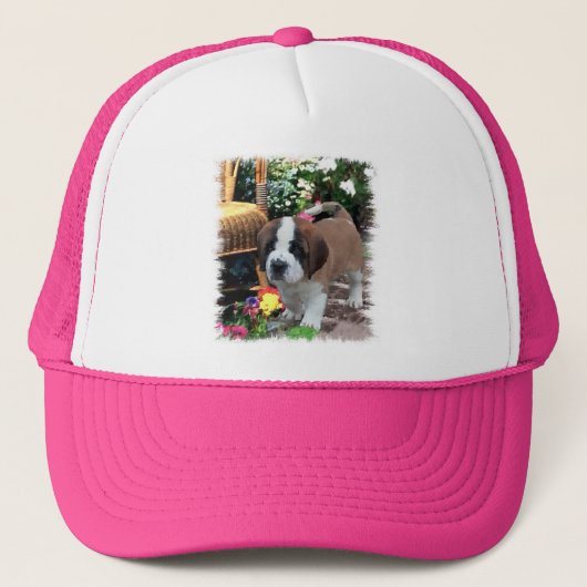 Saint Bernard Art Gifts Trucker Pet (Voorkant)