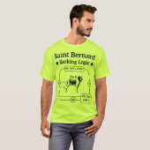 Saint Bernard Barking Logic Grappige hondeneigenaa T-shirt (Voorkant volledig)