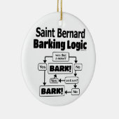Saint Bernard Barking Logic Keramisch Ornament (Rechts)