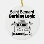 Saint Bernard Barking Logic Keramisch Ornament (Voorkant)