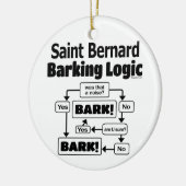 Saint Bernard Barking Logic Keramisch Ornament (Links)