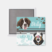 Saint Bernard Bernese Dirty/Clean Dishwasher Magneet (Voorkant / Achterkant)