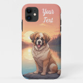 Saint Bernard bij het meer Case-Mate iPhone Case (Achterkant)