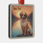 Saint Bernard bij het meer Metalen Ornament (Rechts)