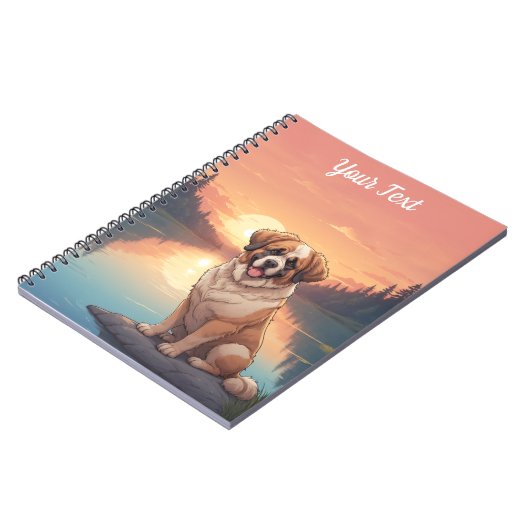 Saint Bernard bij het meer Notitieboek (Linkerzijde)