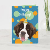  Saint Bernard Birthday Kaart (Voorkant)