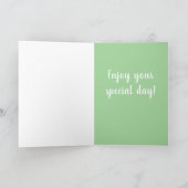  Saint Bernard Birthday Kaart (Binnen)