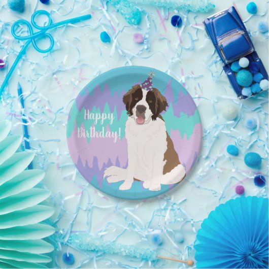 Saint Bernard Birthday Paper Bord (Feest)