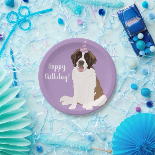 Saint Bernard Birthday Paper Bord (Feest)