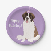 Saint Bernard Birthday Paper Bord (Voorkant)