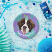 Saint Bernard Birthday Papieren Bordje (Feest)