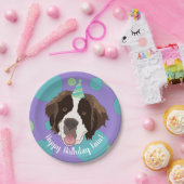 Saint Bernard Birthday Papieren Bordje (Feest)