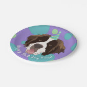 Saint Bernard Birthday Papieren Bordje (Gekanteld)
