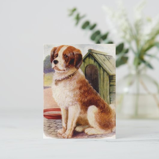 Saint Bernard Briefkaart (Staand voorkant)