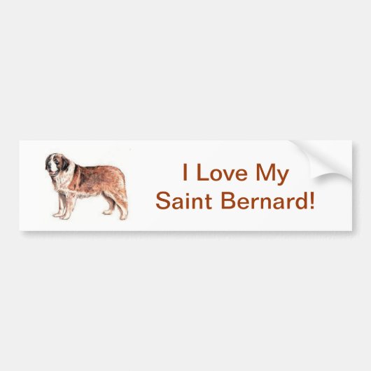Saint Bernard Bumpersticker (Voorkant)