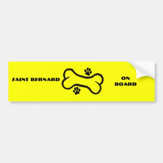 Saint Bernard Bumpersticker (Voorkant)