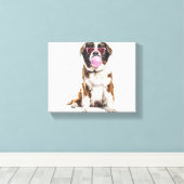 Saint Bernard Canvas Afdruk (Insitu (Houten vloer))
