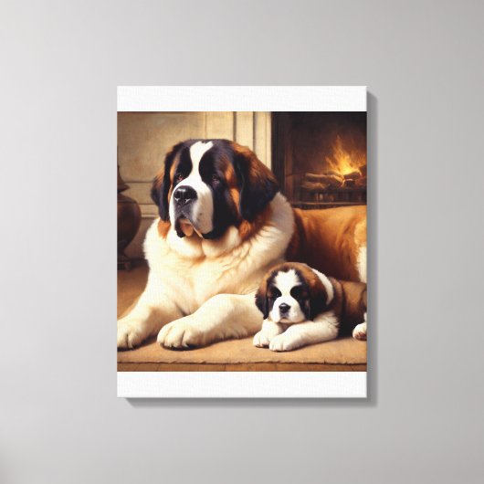 saint bernard canvas afdruk (Voorkant)